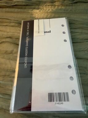 Cloth & Paper Personal Size Undated Inserts Sampler